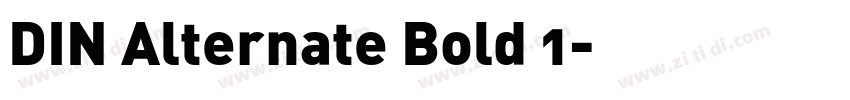 DIN Alternate Bold 1字体转换